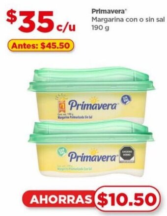 Bodega Aurrerá Primavera Margarina con o sin sal 190 g oferta