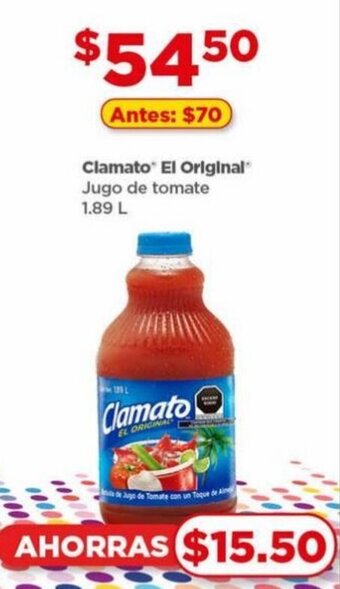 Bodega Aurrerá Clamato El Original Jugo de tomate 1,89L oferta