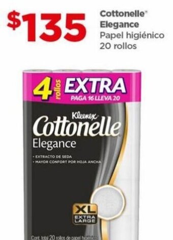 Bodega Aurrerá Cottonelle Elegance Papel higiénico 20 rollos oferta