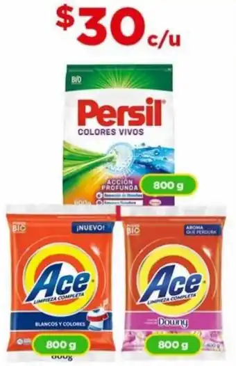 Bodega Aurrerá Persil COLORES VIVOS, Ace Downy 800 g oferta