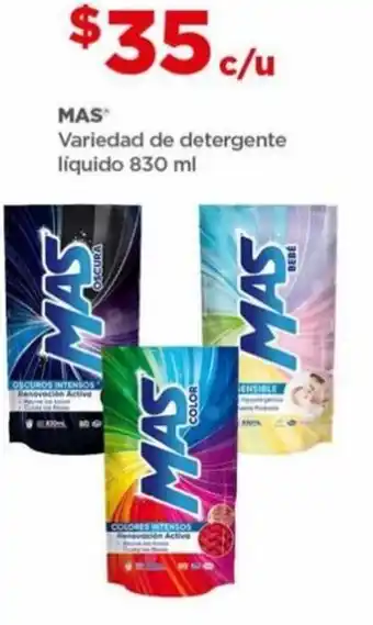 Bodega Aurrerá MAS Variedad de detergente líquido 830 ml oferta