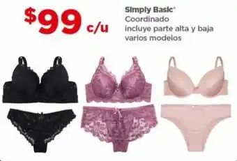 Bodega Aurrerá Simply Basic Coordinado c/u incluye parte alta y baja varios modelos oferta