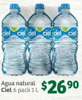 Agua natural Ciel 6 pack 1 L