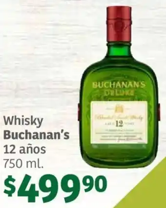 Whisky Buchanan's 12 años 750 ml.