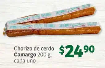 Soriana Híper Chorizo de cerdo Camargo 200 g. cada uno oferta