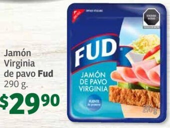Soriana Híper Jamón Virginia de pavo Fud 290 g. oferta