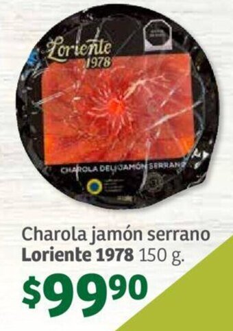 Soriana Híper Charola jamón serrano Loriente 1978 150 g. oferta