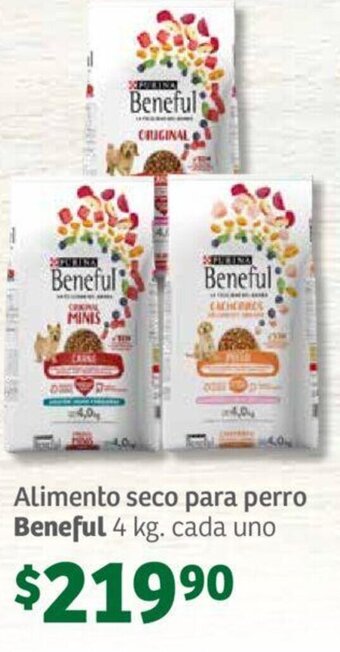 Soriana Híper Alimento seco para perro Beneful 4 kg. cada uno oferta
