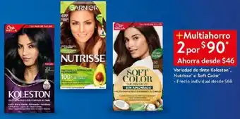 Variedad de tinte Koleston", Nutrisse o Soft Color"