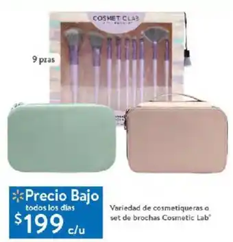 Variedad de cosmetiqueras o set de brochas Cosmetic Lab