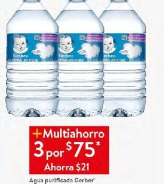 Walmart Agua purificada Gerber .4L oferta