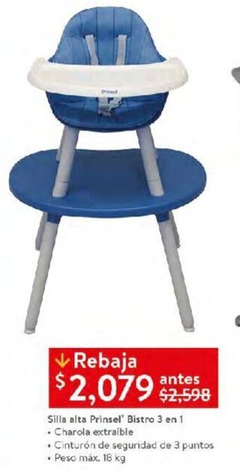 Walmart Silla alta Prinsel Bistro 3 en 1 oferta