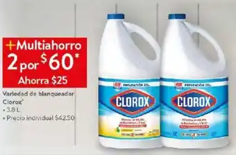 Walmart Variedad de blanqueador Clorox oferta