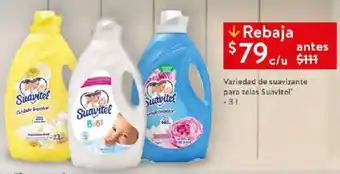 Walmart Variedad de suavizante para telas Suavitel" 3L oferta