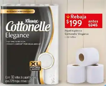 Walmart Papel higiénico Cottonelle Elegance • 32 rollos oferta