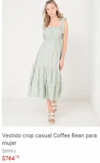 Liverpool Vestido crop casual Coffee Bean para mujer oferta