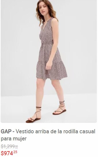 Liverpool GAP - Vestido arriba de la rodilla casual para mujer oferta