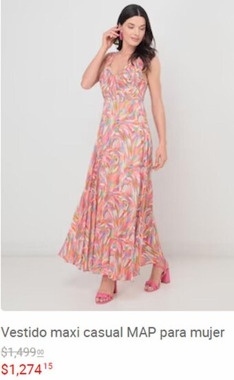 Liverpool Vestido maxi casual MAP para mujer oferta