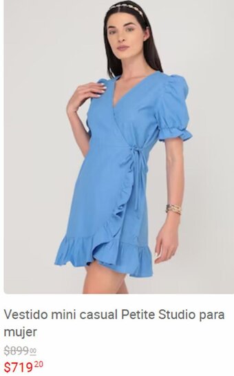 Liverpool Vestido mini casual Petite Studio para mujer oferta