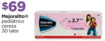 Chedraui MejoralitoⓇ pediátrico cereza 30 tabs oferta