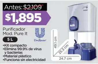 Purificador Mod. Pure It 5 L