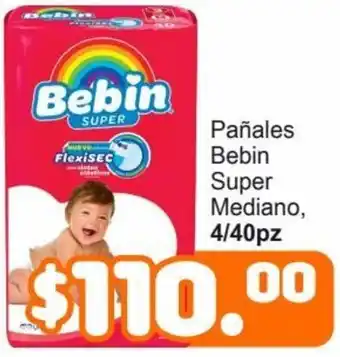 Merza Pañales Bebin Super Mediano, 4/40pz oferta