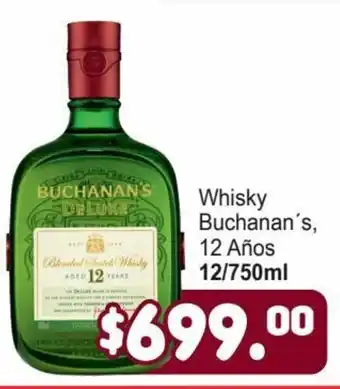 Merza Whisky Buchanan's, 12 Años 12/750ml oferta