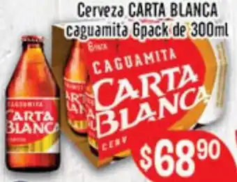 Cerveza CARTA BLANCA caguamita 6pack de 300ml