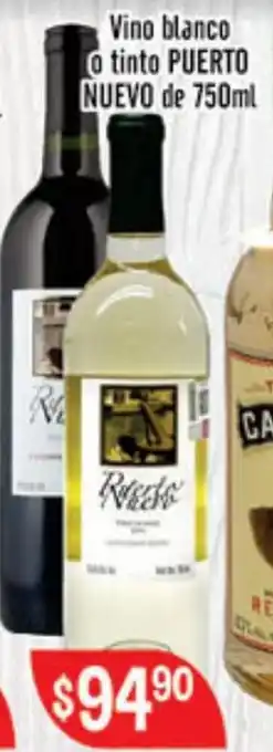 El Florido Vino blanco o tinto PUERTO NUEVO de 750ml oferta