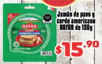 El Florido Jamón de pavo y cerdo americano BAFAR de 150g oferta
