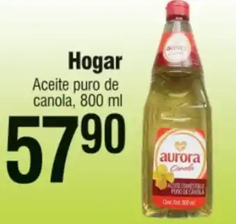 Hogar Aceite puro de canola, 800 ml