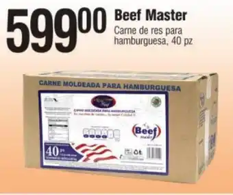 Beef Master Carne de res para hamburguesa, 40 pz