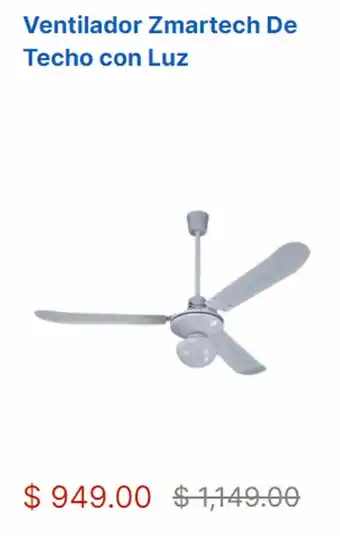 Bomssa Ventilador Zmartech De Techo con Luz oferta