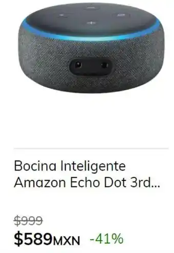 Bocina Inteligente Amazon Echo Dot 3rd...