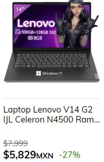 Laptop Lenovo V14 G2 IJL Celeron N4500 Ram...