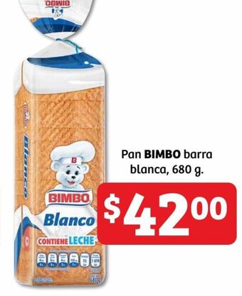 Pan BIMBO barra blanca, 680 g.
