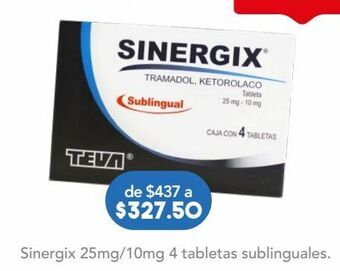 Farmacia San Pablo Sinergix sublingual 4 tabletas caja oferta