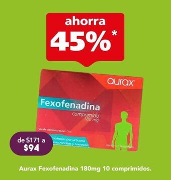 Farmacia San Pablo Clorhidrato de fexofenadina 180 mg oferta