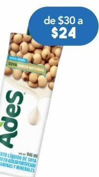 Farmacia San Pablo Ades bebida de soya sin azúcares añadidos sabor natural 946 ml oferta