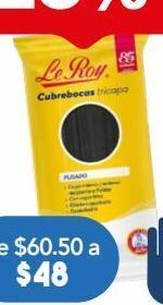 Farmacia San Pablo Le roy cubreboca desechable plisado negro 5 piezas oferta