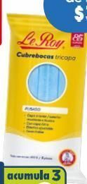 Farmacia San Pablo Le roy cubreboca desechable plisado azul 5 piezas oferta