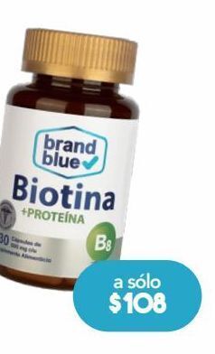 Farmacia San Pablo Brand blue suplemento alimenticio biotina más proteína 30 cápsulas oferta