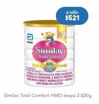 Farmacia San Pablo Similac total comfort etapa 2 fórmula infantil para niños de 1 a 3 años con hmo 820 g oferta