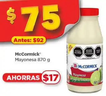 Bodega Aurrerá McCormick Mayonesa 870 g oferta