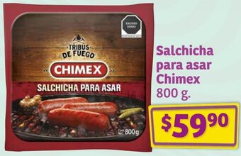 Soriana Híper Salchicha para asar Chimex 800G oferta
