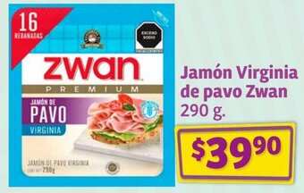 Soriana Híper Jamón Virginia de pavo Zwan 290 g. oferta