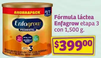 Fórmula láctea Enfagrow etapa 3 con 1,500 g.