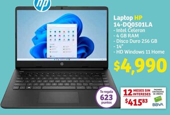 Soriana Híper Laptop HP 14-DQ0501LA oferta