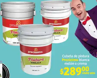 Soriana Híper Cubeta de pintura Precíssimo blanca melón o crema oferta