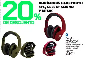 Woolworth AUDÍFONOS BLUETOOTH STF, SELECT SOUND Y MISIK oferta